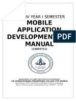 Mobile Application Development Lab Manual: (R13) Iv Year I Semester