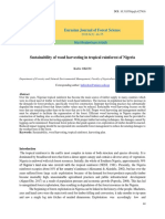 Sustainability of Wood Harvesting in Tropical Rainforest of Nigeria