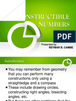 Constructible Numbers by Reymar Cambe