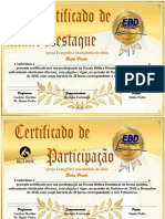 Certificado de Assiduidade