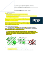 Chem 228 Study Guide: Introduction To Solid State Chemistry Structure, Bonding and Two Applications