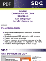 Schopmeyer Karl Pywbem Overview for SMI Client Developers