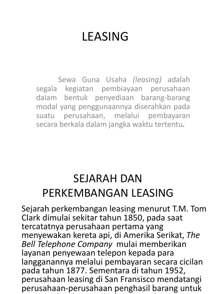 Leasing | PDF
