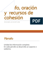 Párrafo, Oración y Cohesión Presentacion