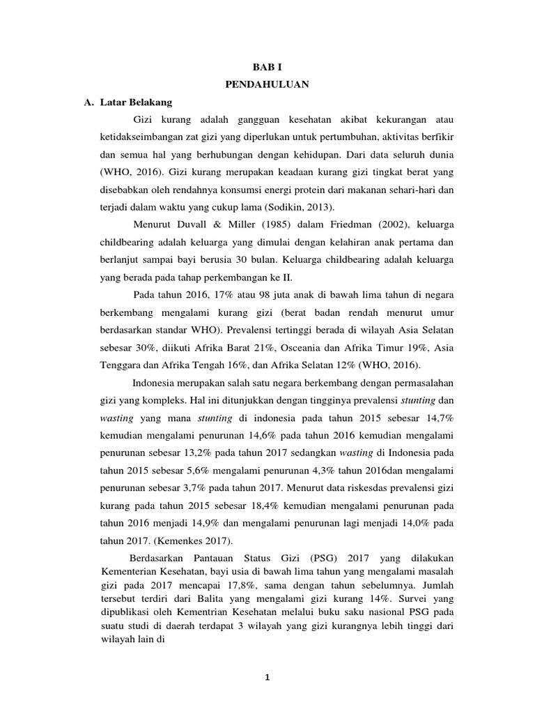 Bab I Pendahuluan A. Latar Belakang: wasting yang mana stunting di