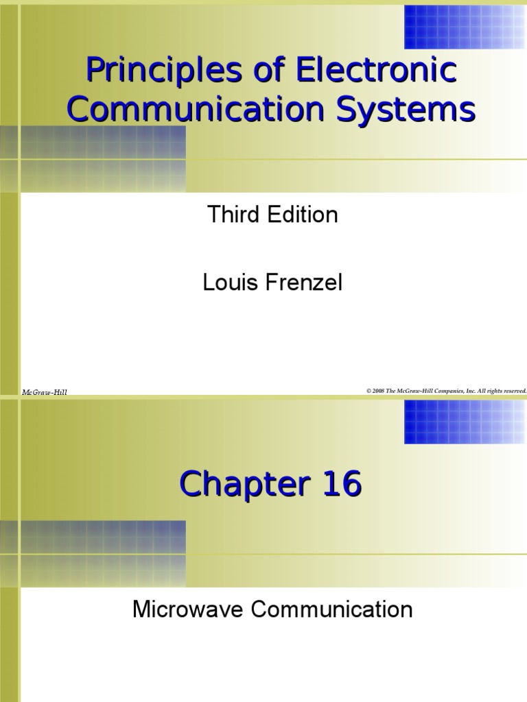 Principles of Electronic Communication Systems PDF Diode Microwave