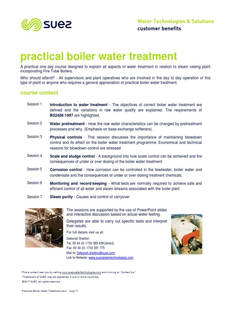Practical Boiler Water Treatment PDF Water Treatment Boiler