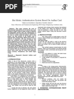 Bio Metric Authentication System Based On Aadhar Card: 2. Previous Work