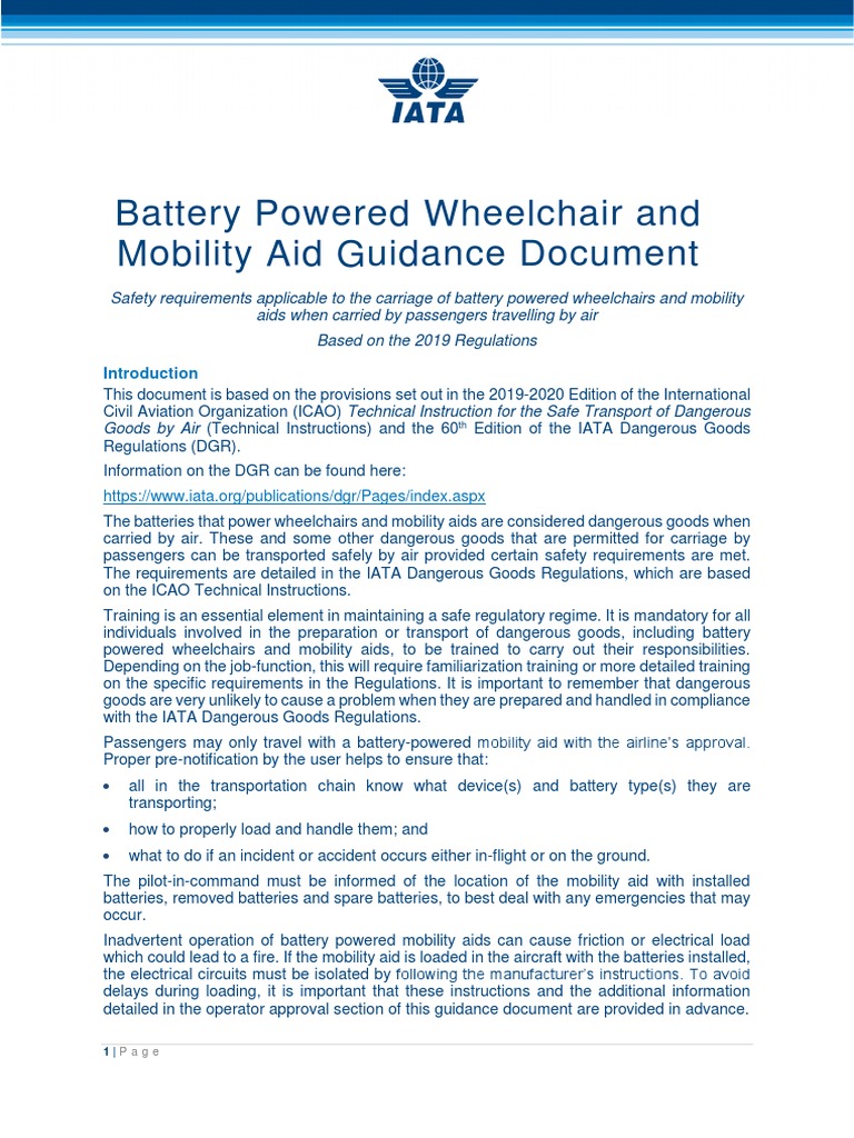 Mobility Aid Guidance Document 2019 En Lithium Ion Battery
