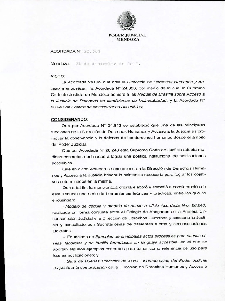 Acordada 28565 PDF | PDF