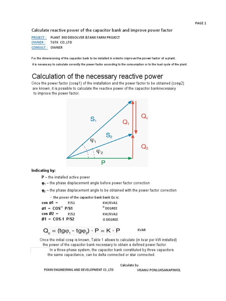 Calculate Reactive Power Rev 1 | PDF | Ac Power | Quantity