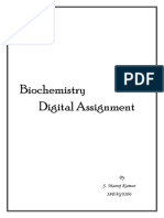 Biochemistry Digital Assignment: by S. Manoj Kumar 18BAG0106