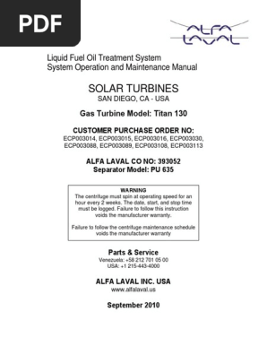 T 130 Fot Al System O M Pdf Fuel Oil Valve