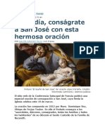 Oración de Consagración A San Jose