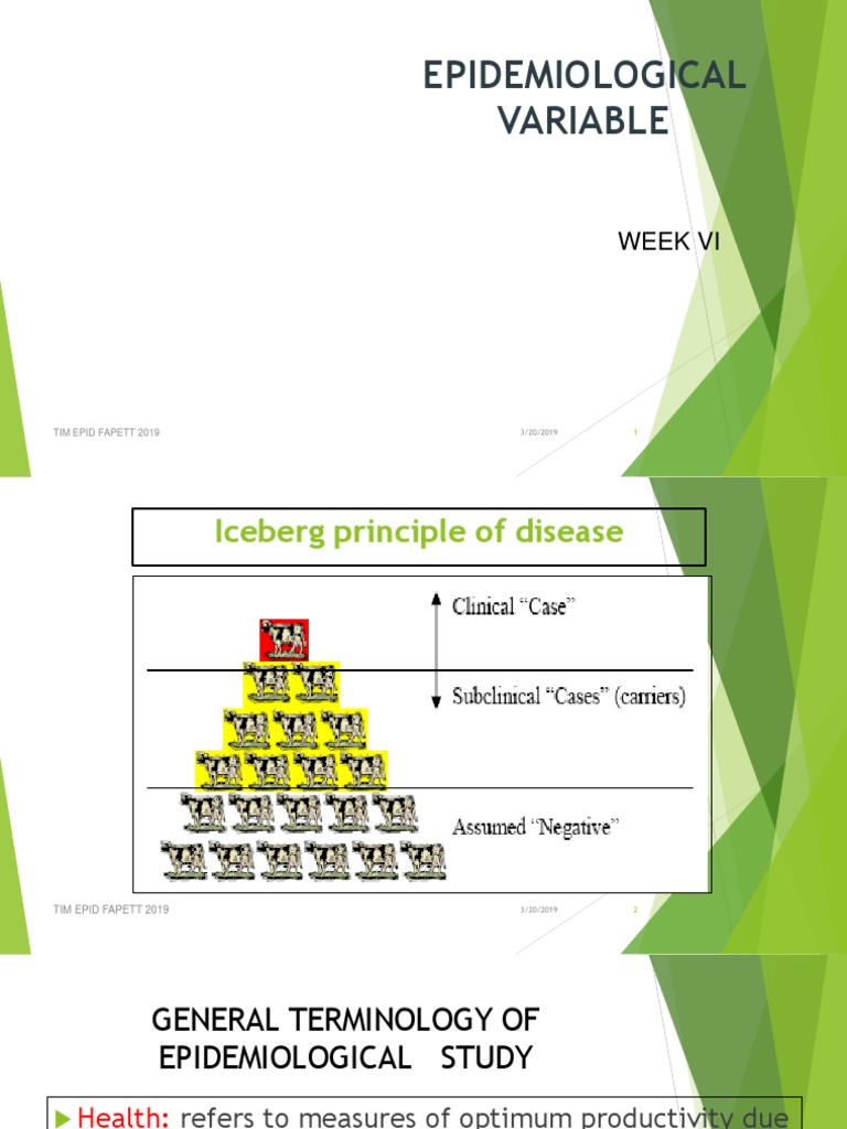 Epidemiological Variable: Week Vi | PDF | Epidemics | Incidence ...