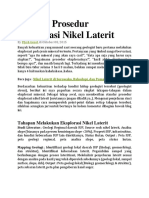 Standar Prosedur Eksplorasi Nikel Laterit