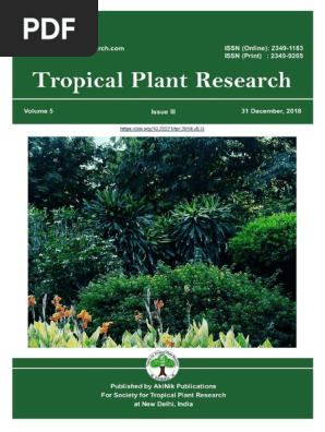 Volume 5, Issue 3 (2018) Tropical Plant Research | PDF | Forests | Soil