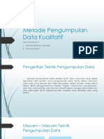 Metode Pengumpulan Data Kualitatif