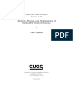 Analysis Design and Optimization of Embedded Control Systems