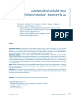 Autotransplantul Testicular Versus Orhidopexie Standard - Prezentare de Caz