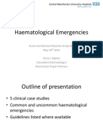 Haematological Emergencies - ACS, Febrile Neutropenia, SCC, TTP, APML