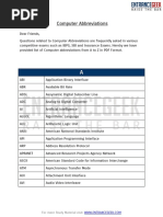 Computer Abbreviations PDF Download For Competitive Exams by EntranceGeek PDF