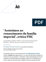 ‘Assistimos ao renascimento da família imperial’, critica FHC - Política - Estadão.pdf