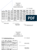 Program of Classes by Section Sto. Niňo National High School School Year: 2014 - 2015