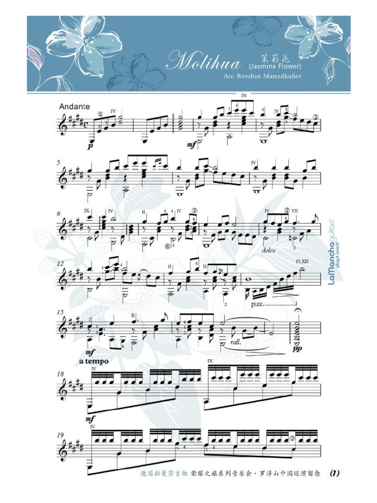 Jasmine Flower Guitar