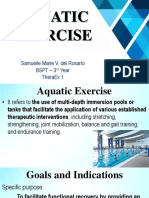 Aquatic Exercise: Samuelle Marie V. Del Rosario BSPT - 3 Year Theraex 1