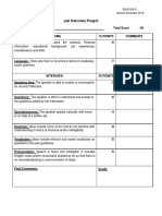 Oral Project Rubric