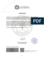 Certificado Alumno Regular 2019