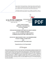 Proposed acquisition arrangement and share election changes