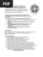 EDUC 604: Theoretical Foundations of Teaching ESL and Bilingual Education