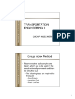 Transportation Engineering Ii: Group Index Method