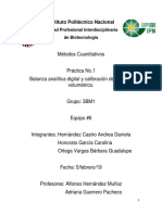 PRÁCTICA 1. BALANZA ANALÍTICA DIGITAL Y CALIBRACIÓN DE MATERIAL VOLUMÉTRICO.