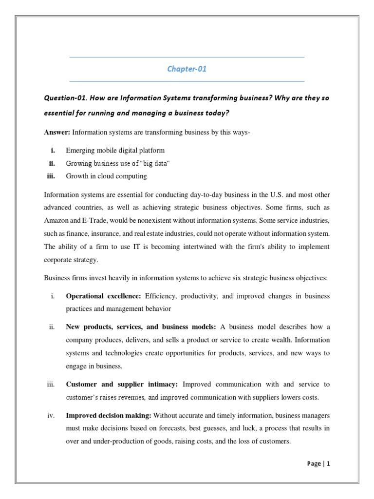 Impact of Information Systems on Business | PDF | Enterprise Resource ...