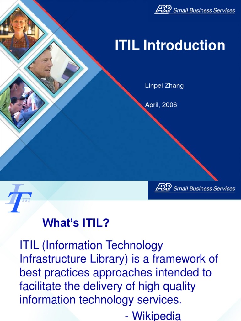 ITIL Introduction: Linpei Zhang | PDF | Itil | It Service Management