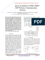 Study and Capacity Evaluation of SISO, MISO and MIMO RF Wireless Communication Systems