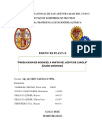 Obtencion de Biodiesel A Partir de Aceite de Canola