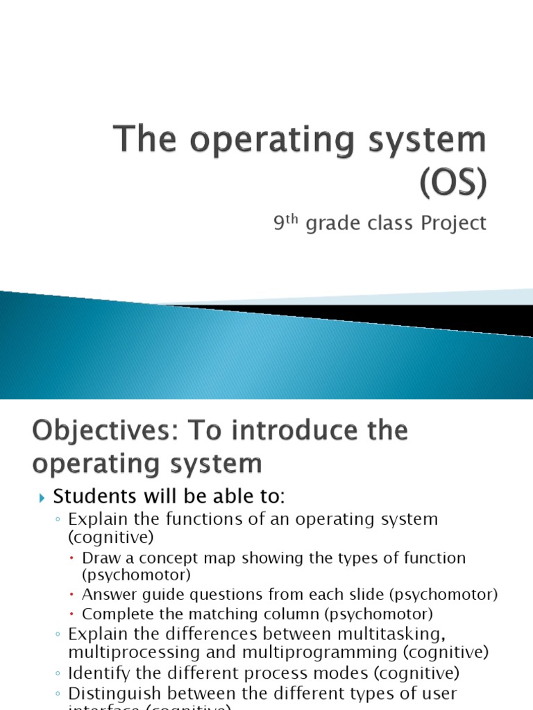 The Operating System Notes | PDF | Graphical User Interfaces | Computer ...