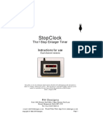 Stopclock: The F-Stop Enlarger Timer Instructions For Use