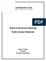 Washington State Bar Association - Board of Governors - March 2019 Public Session Materials PDF