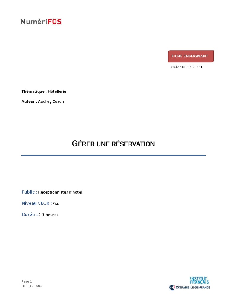 Gérer les réservations hôtelières efficacement | PDF | Hôtel | euro