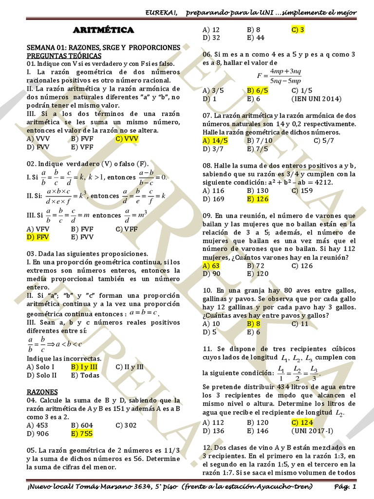 Verano Escolar Dirigida A01 Eraprey 19 I Proporcion Numeros