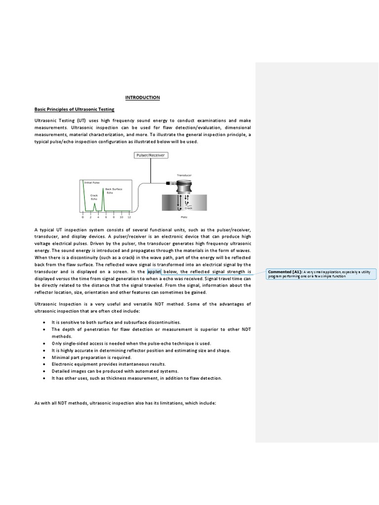 Basic Priciple Of Ultrasonic Testing Pdf Waves Young S Modulus