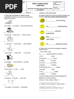 English EXAM FIRST TERM