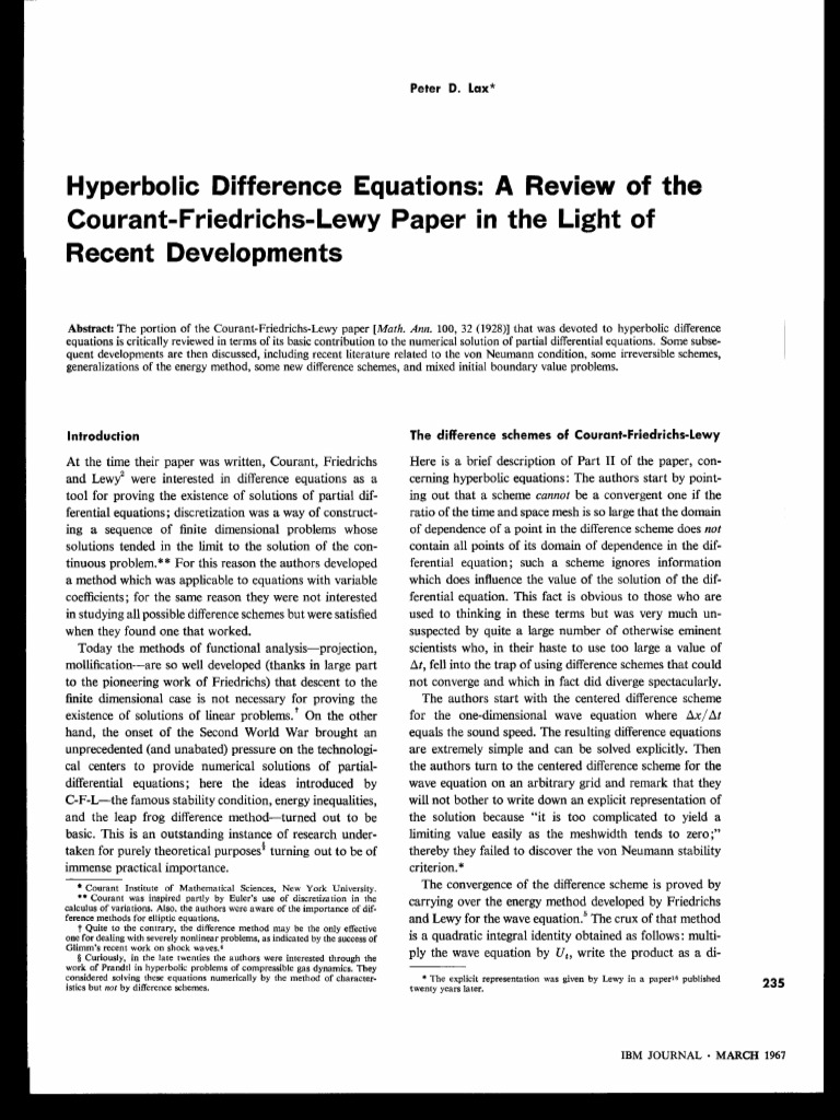 Review of Hyperbolic Difference Equations | PDF | Recurrence Relation ...