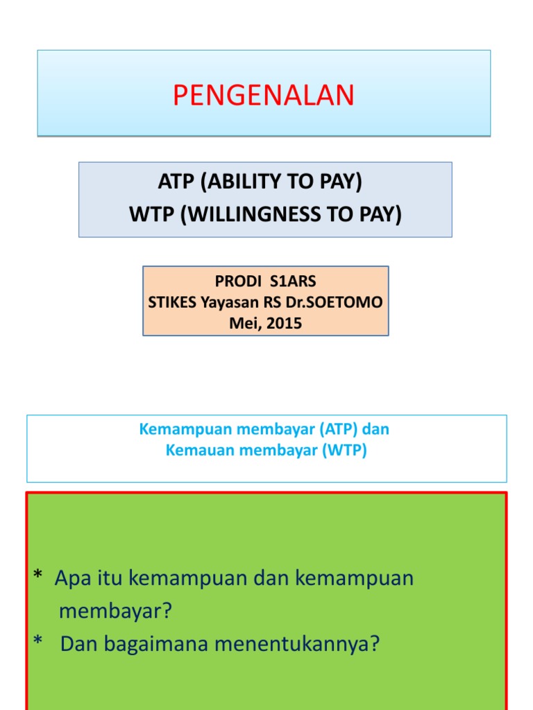 Pengenalan Atp Dan WTP | PDF