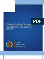 1 Philosophical and Sociological Foundations of Education